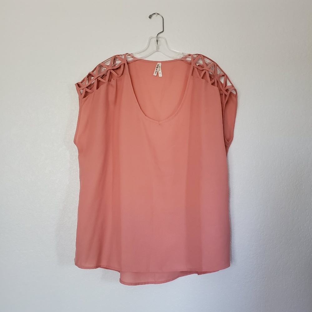 Rose Pink With Geometric Cut Outs